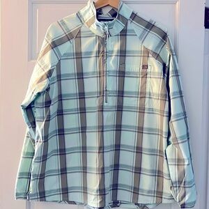 LLBean, Plaid, Women's Everyday SunSmart®, Quarter-Zip Pullover XL